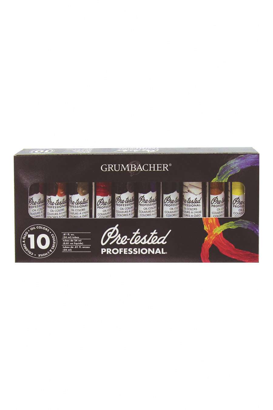Grumbacher® Pre-Tested® Oil, 10 Color Set, 24 ml. - Grumbacher Art